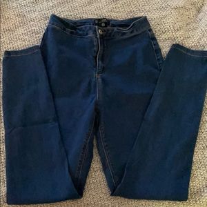 Missguided Dark blue skinny jeans